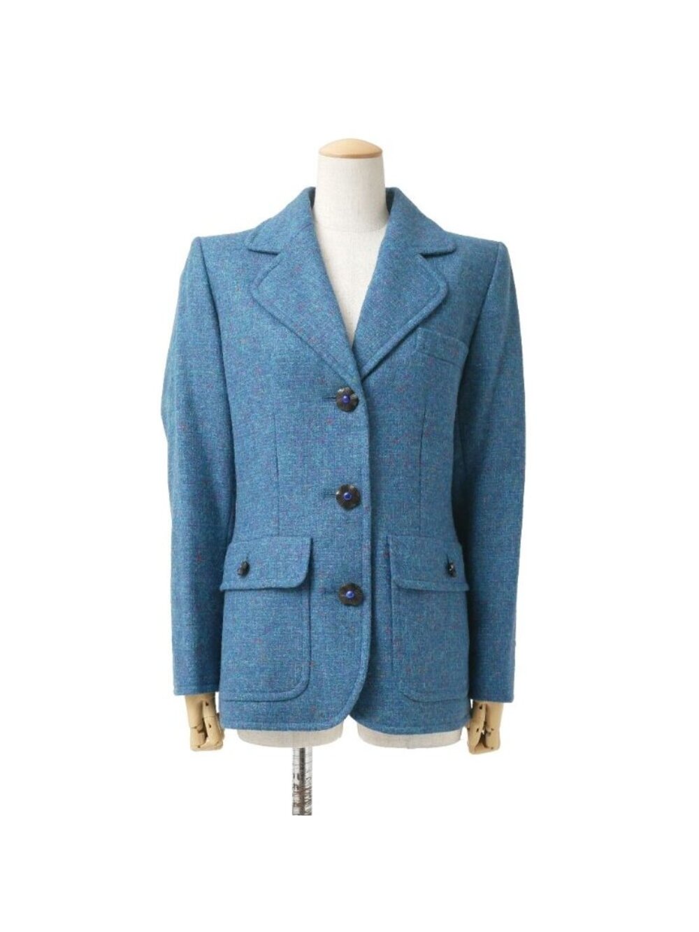 Saint Laurent Rive Gauche Vintage Tailored Jacket Tweed Blazer Single